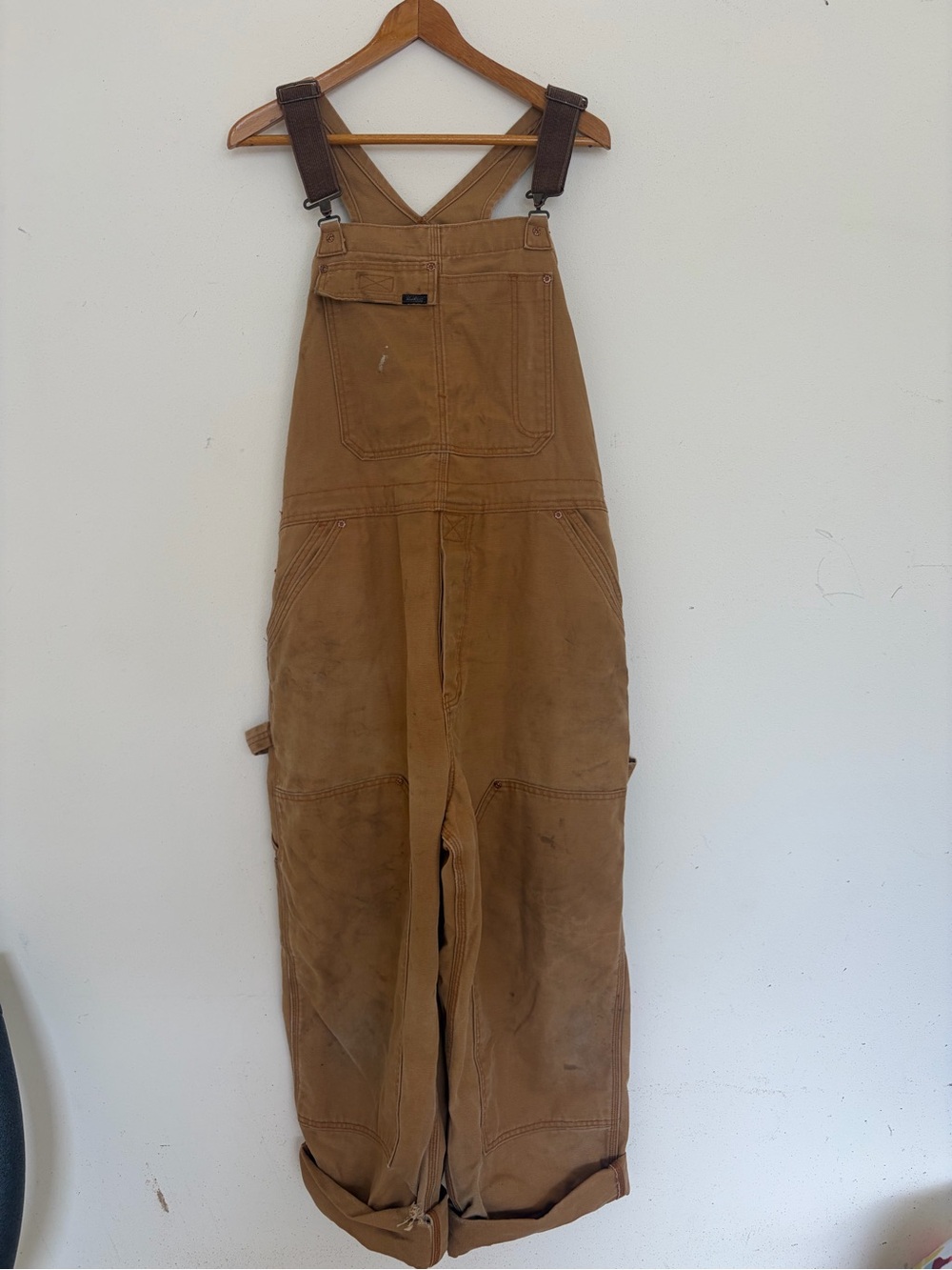 Levi's Tan Canvas Bib Overalls